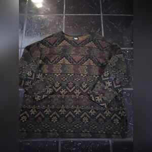 Vintage Loom Wear Womens Multicolor Long Sleeve Round Neck Pullover Sweater